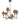 Cross 6 Light Chandelier in Statuary Bronze 9