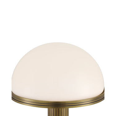 Currey & Company 10.25" Promenade Brass Cordless Rechargeable Table Lamp 1