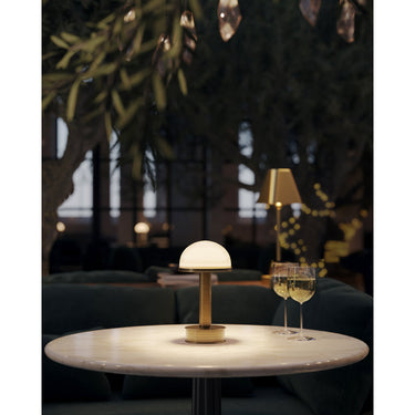 Currey & Company 10.25" Promenade Brass Cordless Rechargeable Table Lamp 6