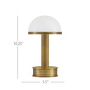 Currey & Company 10.25" Promenade Brass Cordless Rechargeable Table Lamp 8