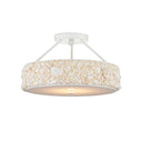 Currey & Company 10.5" x 18.5" Turbinella 1-Light Semi-Flush Mount 