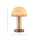 Currey & Company 11.0" La Gravite Mini Alabaster Table Lamp 6