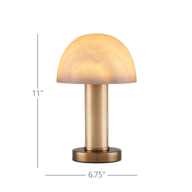 Currey & Company 11.0" La Gravite Mini Alabaster Table Lamp 6