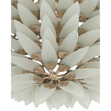 Currey & Company 12" x 22" Dahlia 3-Light Semi-Flush Mount 1