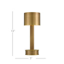 Currey & Company 13.0" Traverse Cordless Rechargeable Table Lamp 7
