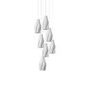 Currey & Company 13" Posh Round 7-Light 3-D Printed Porcelain Pendant 3