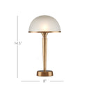 Currey & Company 14.5" Gatsby Frosted Glass and Brass Table Lamp 5