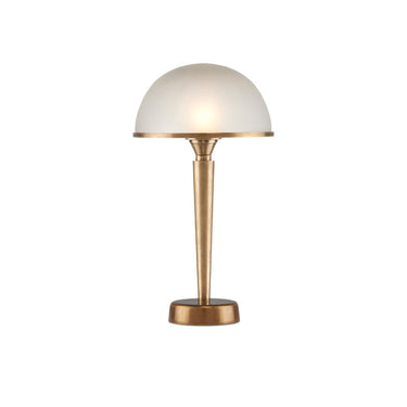 Currey & Company 14.5" Gatsby Frosted Glass and Brass Table Lamp 