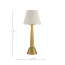 Currey & Company 15.0" Saunter Brass Cordless Rechargeable Table Lamp 7