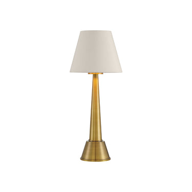 Currey & Company 15.0" Saunter Brass Cordless Rechargeable Table Lamp 