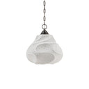 Currey & Company 15.25" Wintershall White 1-Light Pendant 4