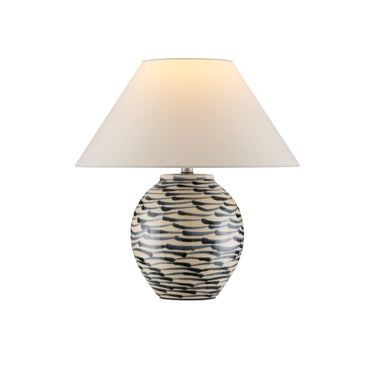 Currey & Company 15.5" Minnows Blue Ceramic Table Lamp 