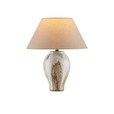 Currey & Company 16.5" Latte Beige Ceramic Table Lamp 