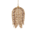 Currey & Company 16.5" Tiptur 3-Light Coco Shell Pendant 3
