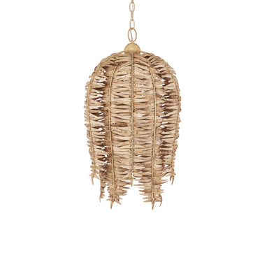 Currey & Company 16.5" Tiptur 3-Light Coco Shell Pendant 3