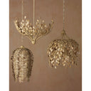 Currey & Company 16.5" Tiptur 3-Light Coco Shell Pendant 5