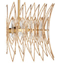 Currey & Company 16.75" Marquise Oval Gold 8-Light Chandelier 1