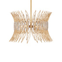 Currey & Company 16.75" Marquise Oval Gold 8-Light Chandelier 3