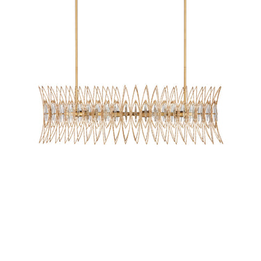 Currey & Company 16.75" Marquise Oval Gold 8-Light Chandelier 4