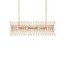 Currey & Company 16.75" Marquise Oval Gold 8-Light Chandelier 
