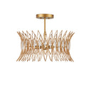 Currey & Company 16" x 20" Marquise 3-Light Semi-Flush Mount 