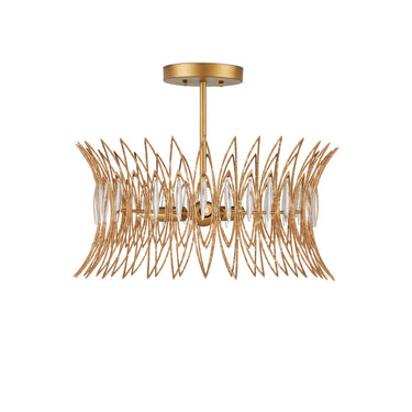 Currey & Company 16" x 20" Marquise 3-Light Semi-Flush Mount 