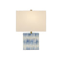 Currey & Company 17.5" Nadene Blue & White Table Lamp 3