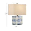 Currey & Company 17.5" Nadene Blue & White Table Lamp 5