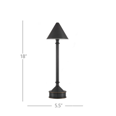 Currey & Company 18.0" Traipse Cordless Rechargeable Table Lamp 16