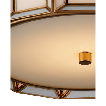 Currey & Company 18.5" Daze Painted Milk Glass Flush Mount 1