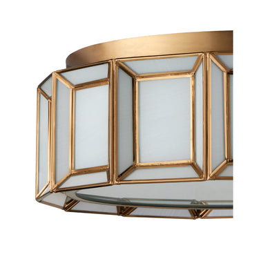 Currey & Company 18.5" Daze Painted Milk Glass Flush Mount 2