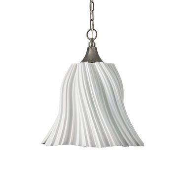Currey & Company 19.5" Twirl White 1-Light Pendant 3