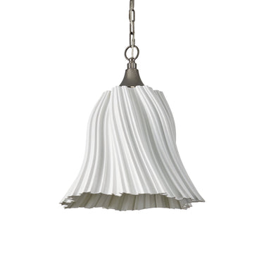 Currey & Company 19.5" Twirl White 1-Light Pendant 4