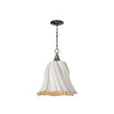 Currey & Company 19.5" Twirl White 1-Light Pendant 5