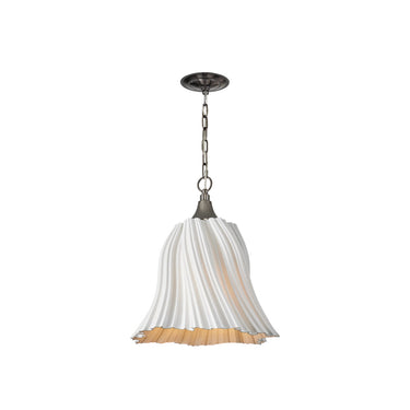 Currey & Company 19.5" Twirl White 1-Light Pendant 5