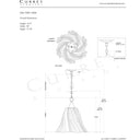 Currey & Company 19.5" Twirl White 1-Light Pendant 6