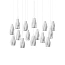 Currey & Company 20.5" Posh Linear 15-Light 3-D Printed Porcelain Pendant 3