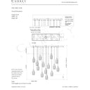 Currey & Company 20.5" Posh Linear 15-Light 3-D Printed Porcelain Pendant 5