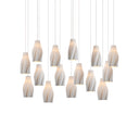 Currey & Company 20.5" Posh Linear 15-Light 3-D Printed Porcelain Pendant 