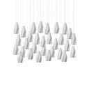 Currey & Company 20.5" Posh Linear 30-Light 3-D Printed Porcelain Pendant 3