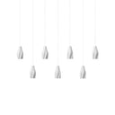 Currey & Company 20.5" Posh Linear 7-Light 3-D Printed Porcelain Pendant 3
