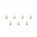 Currey & Company 20.5" Posh Linear 7-Light 3-D Printed Porcelain Pendant 