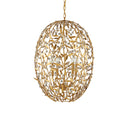 Currey & Company 20.5" Secret Garden Gold 4-Light Chandelier 2