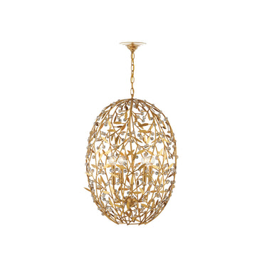 Currey & Company 20.5" Secret Garden Gold 4-Light Chandelier 3