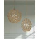 Currey & Company 20.5" Secret Garden Gold 4-Light Chandelier 6