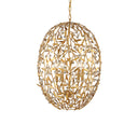 Currey & Company 20.5" Secret Garden Gold 4-Light Chandelier 