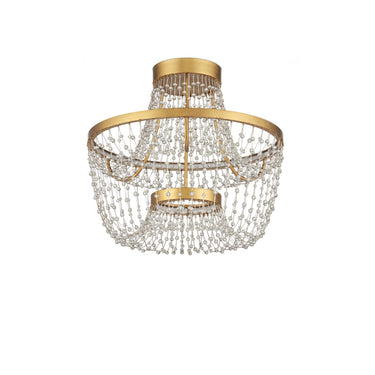 Currey & Company 20.5" x 22" Mademoiselle 2-Light Semi-Flush Mount 3