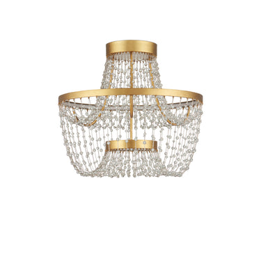 Currey & Company 20.5" x 22" Mademoiselle 2-Light Semi-Flush Mount 4