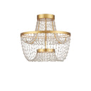 Currey & Company 20.5" x 22" Mademoiselle 2-Light Semi-Flush Mount 