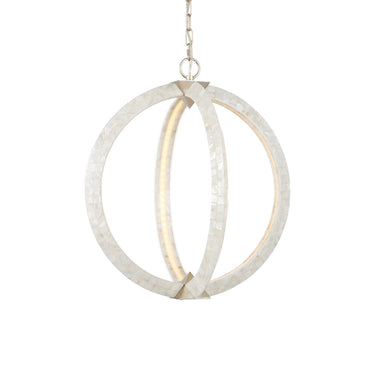 Currey & Company 20" Arietta White Orb 4-Light Mother of Pearl Chandelier 3